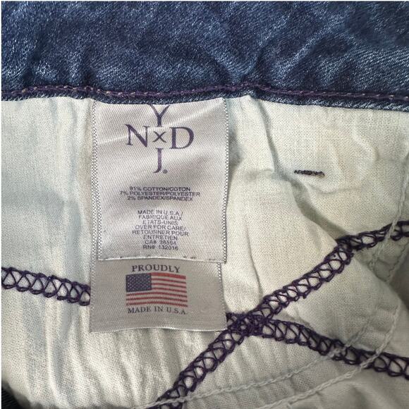 NYDJ Jeans Blue WMNS 8 Slim Fit Boyfriend Denim Lift Tuck Technology High Rise - Picture 7 of 13